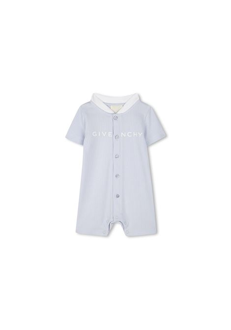 Tutina a Coste Azzurra con Logo GIVENCHY KIDS | H30603771